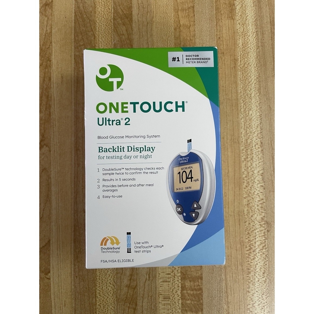 OneTouch Ultra 2 Monitoring Meter Backlit Display Exp. 3/31/2028  New NIB B12